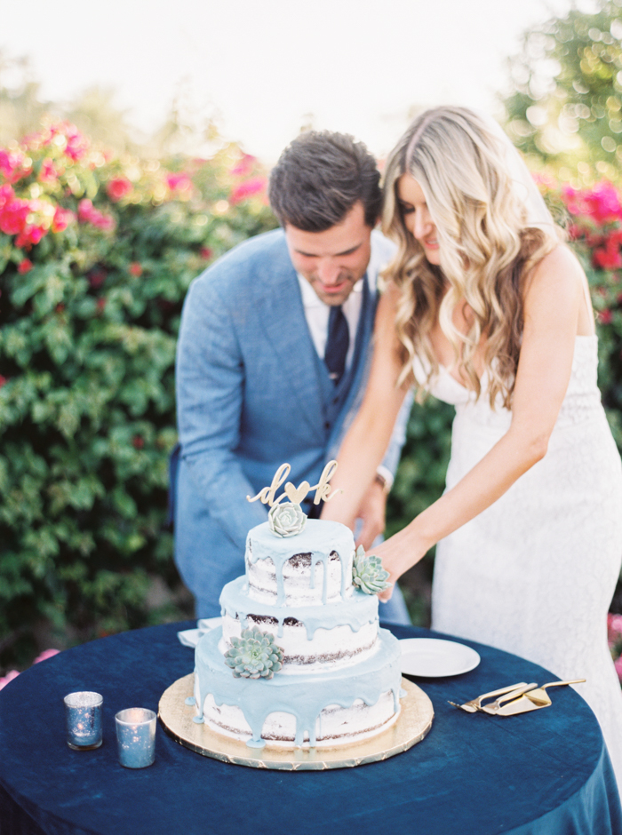 Camelback Lawn Montelucia Wedding Reception Cake Cutting