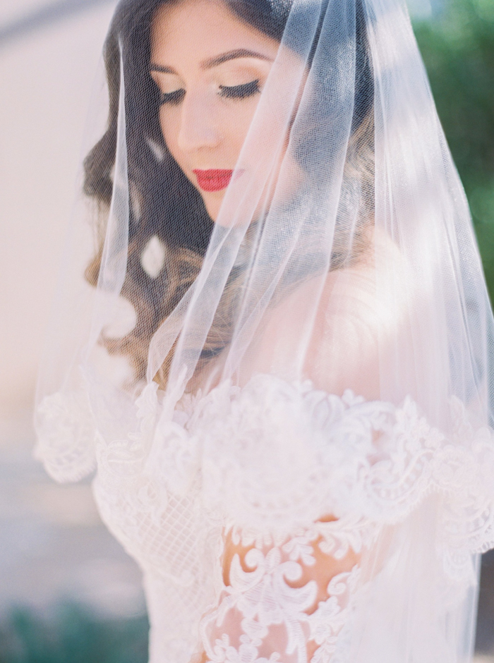four seasons wedding photography, bride with veil