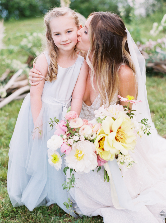 Maine wedding photography, flower girl