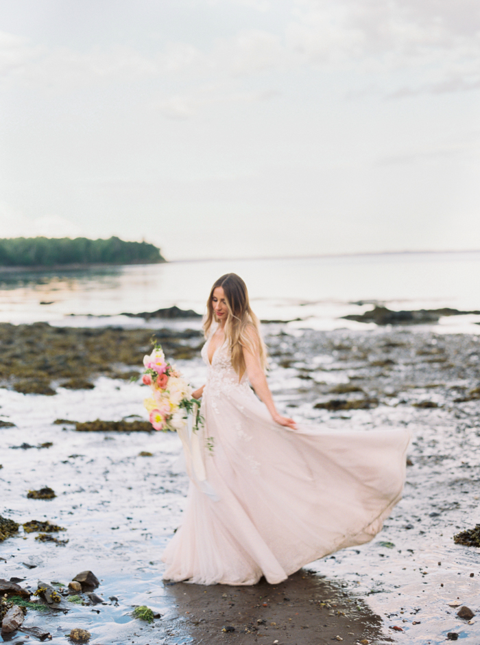 Maine wedding photography, bride portrait