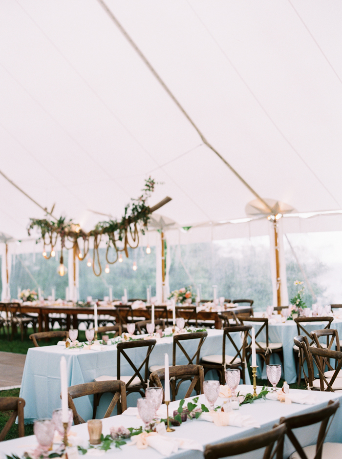Maine wedding photography, wedding reception tent