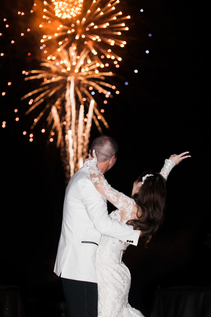 paradise valley country club wedding, fireworks